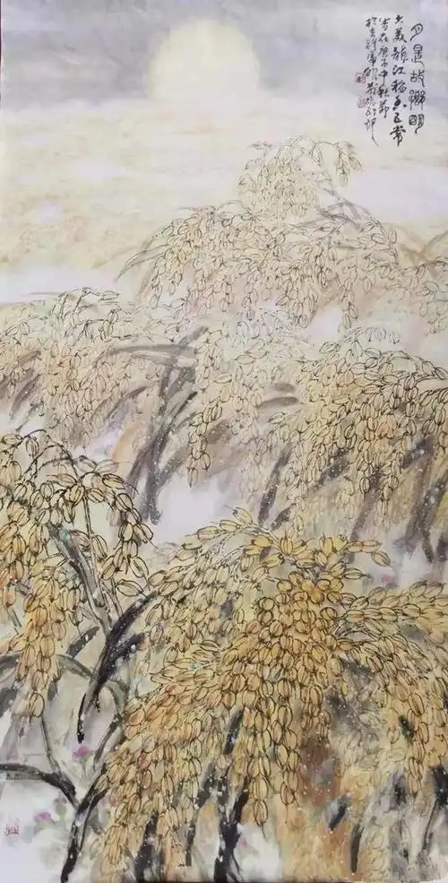 稻花香里说丰年一一画家荆振初新作稻花系列
