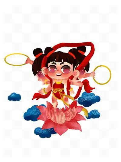 可爱卡通儿童人物41525哪吒热点神话课程文化公众号首图5210037国潮