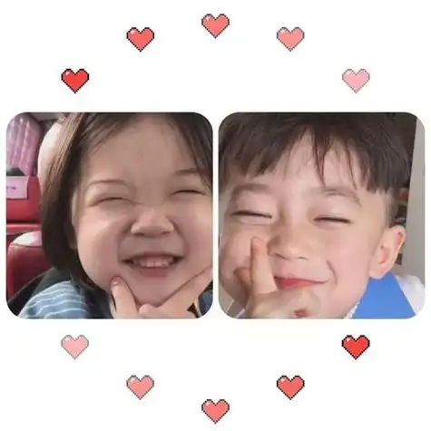 96情侣头像可爱萌娃萌娃情头素材头像