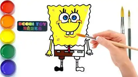 海绵宝宝简笔画带颜色 海绵宝宝简笔画带颜色涂色