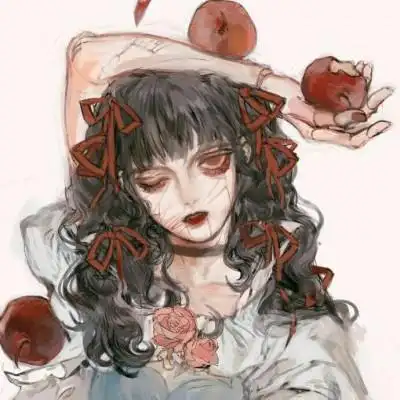 暗黑系动漫女生头像