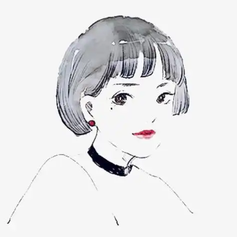 可爱短发手绘头像女生