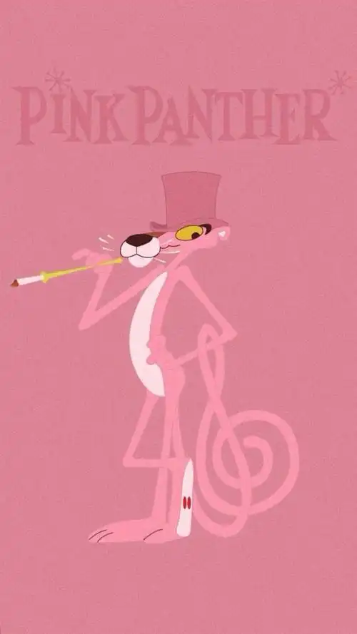 卡通可爱少女心粉红豹,高清图片,手机锁屏桌面-壁纸族