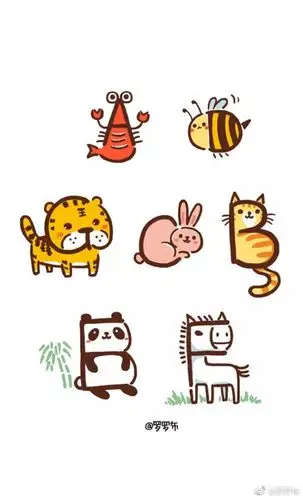 用字母画小动物