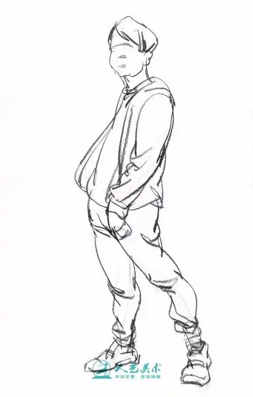 美术视频|速写基础教学——单人快写讲解教学_广州人艺画室_零二七