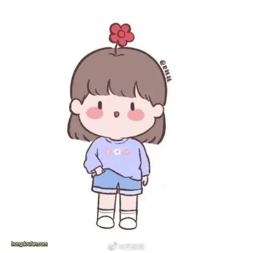 穿着牛仔短裤的卡通小女生简笔画大全