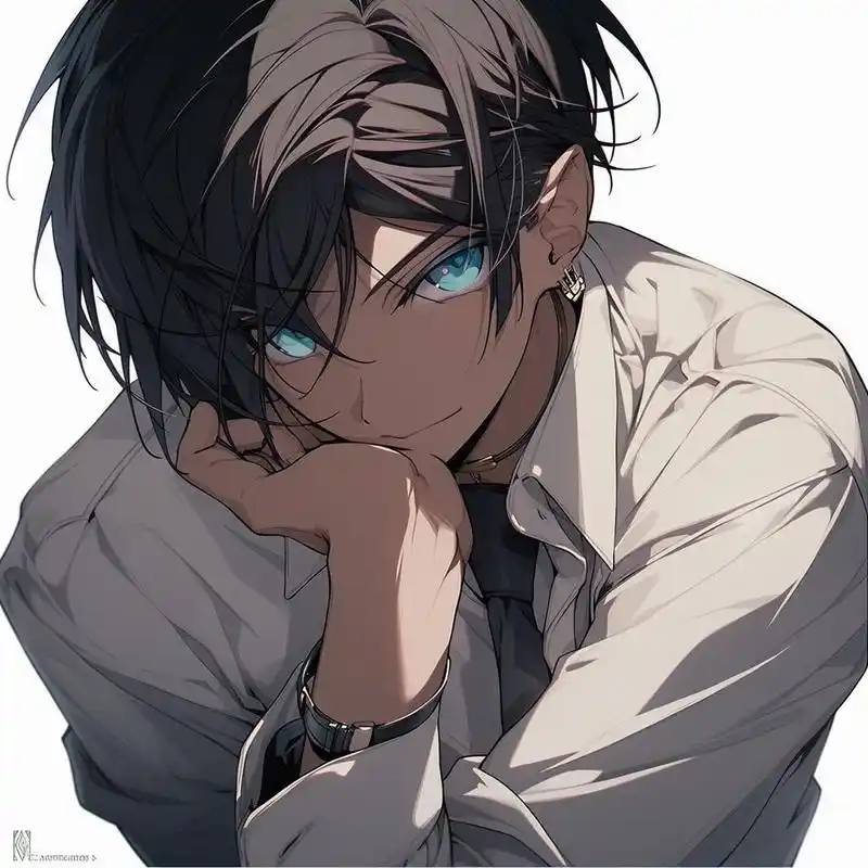 动漫男生头像 | 黑发蓝眼的少年感②