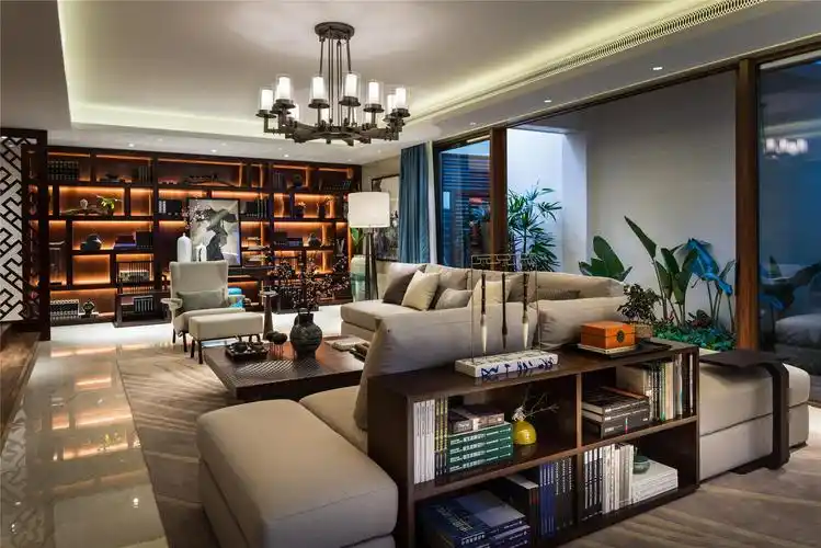 混搭别墅装修会客厅效果图