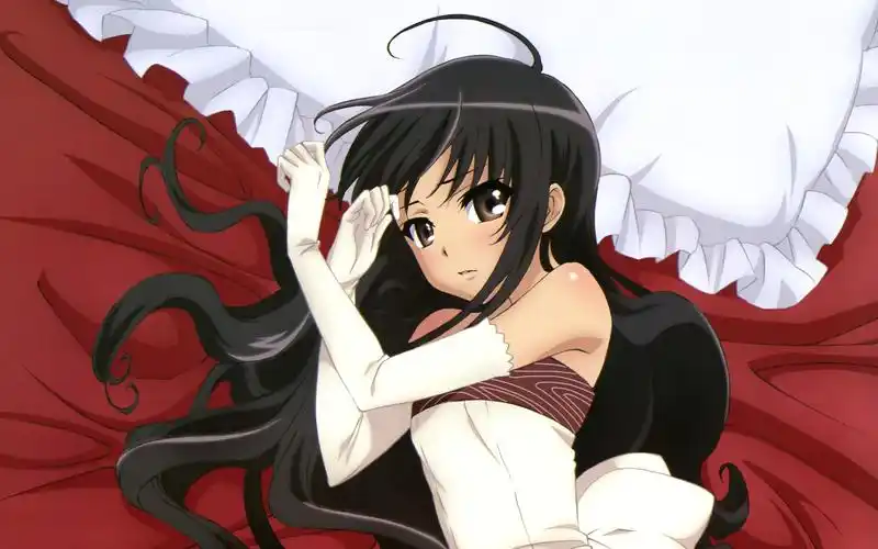 动漫女孩,床,枕头 1242x2688 iphone 11 pro/xs max 壁纸,图片,背景