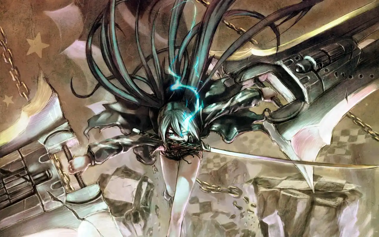 好看动漫黑岩少女高清图片电脑桌面壁纸