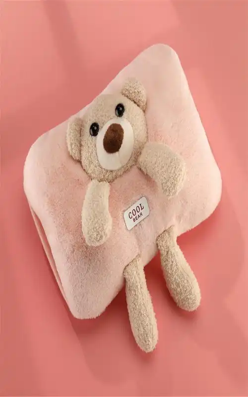 粉色毛绒热水袋充电式暖水袋暖宝宝可爱电暖手宝女敷肚子注水防爆