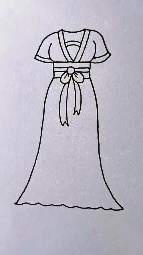 #简笔画#简笔画古风小裙子,小姑娘的最爱