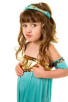 漂亮,小女孩,女孩,嘴唇,撅嘴