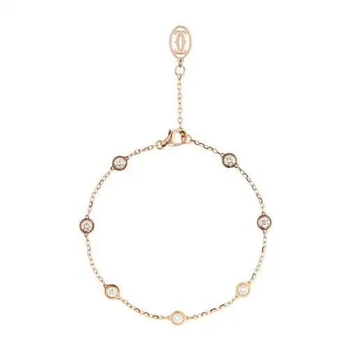 cartier/卡地亚 diamants lgers 玫瑰金色 钻石手链 b6032900