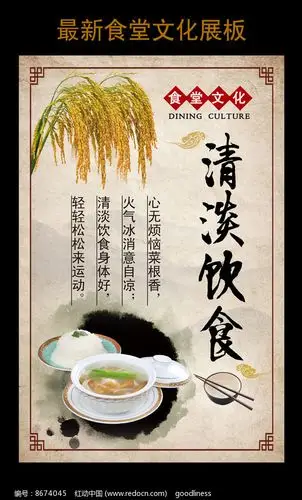 食堂文化展板之清淡饮食