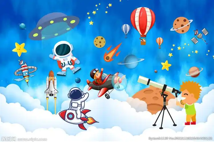 卡通星空宇航员