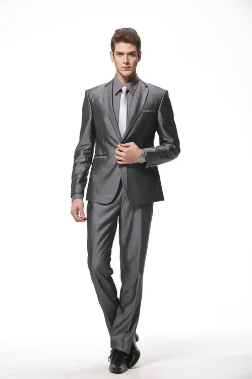 男士西装套装秋冬款商务休闲修身西装男结婚西服套装