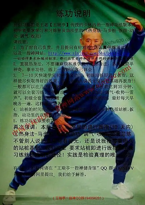 少林气功内劲一指禅教程王瑞亭下载