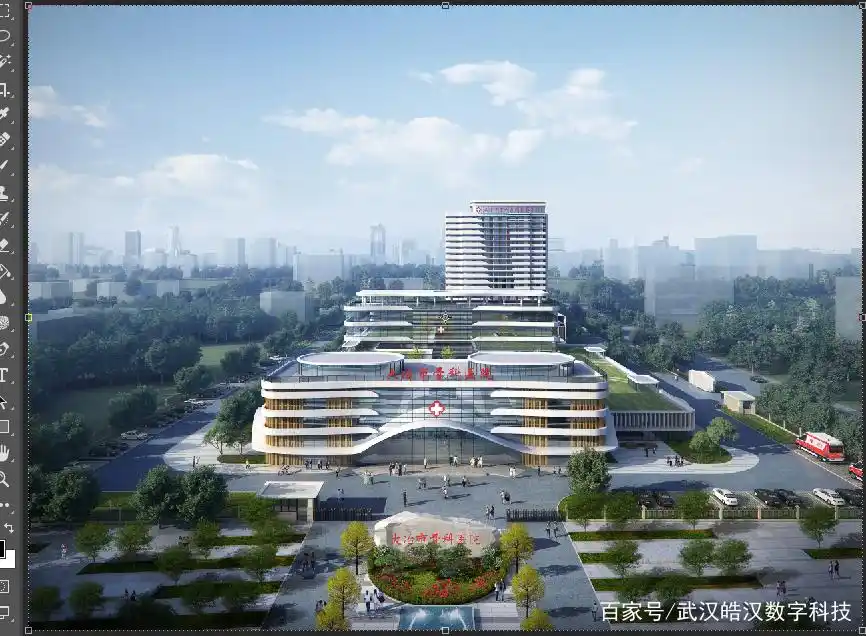 「真实项目」医院效果图三:大冶市某专科医院