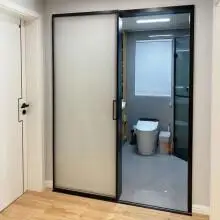 金特加 厨房吊轨推拉门极窄定制长虹玻璃门隔断移门单扇厨房卫生间门