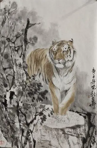 当代画虎名家——葛新华 画虎的意趣性