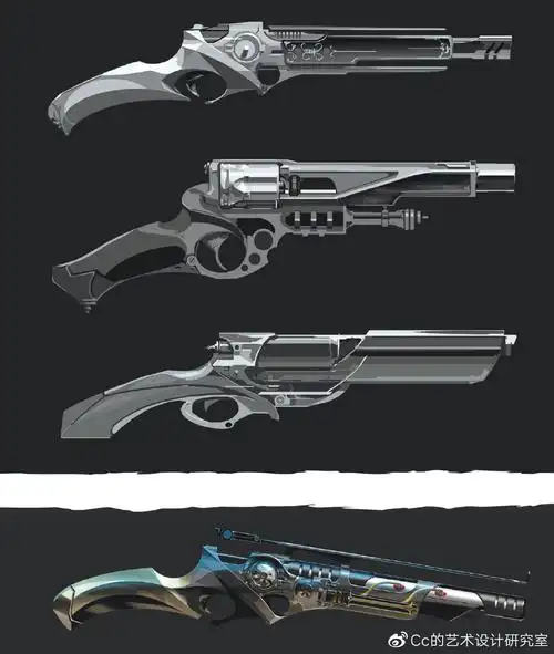 一些较为科幻的枪械则是利用零件的拼接和裸露来实现,能够清晰的看到