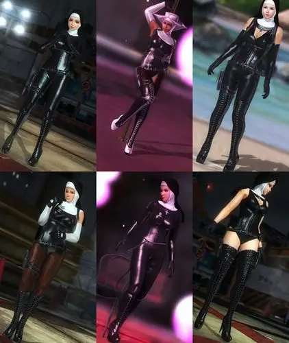 死或生杀手5黑色紧身衣mod死或生5最后一战杀手5修女兵团服装mod