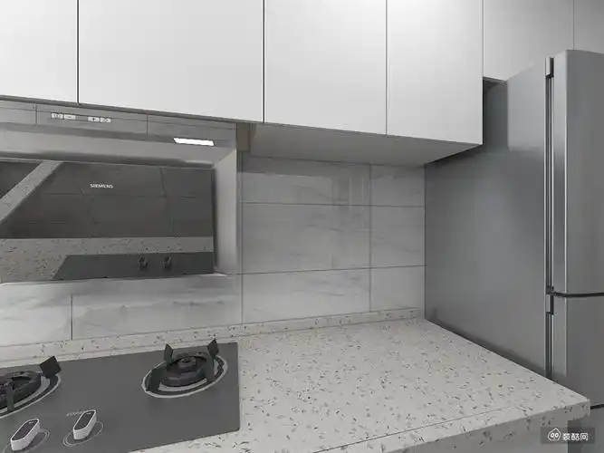 银灰色的厨房是黑银控的喜爱,有一种毫不廉价的伪金属质感,非必要传统