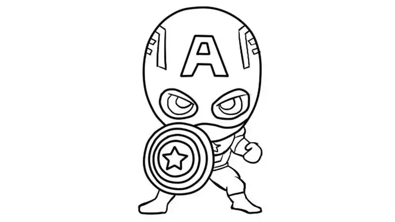 美国队长涂色画