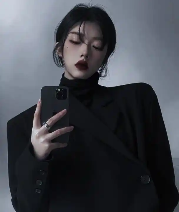 暗色系女生头像