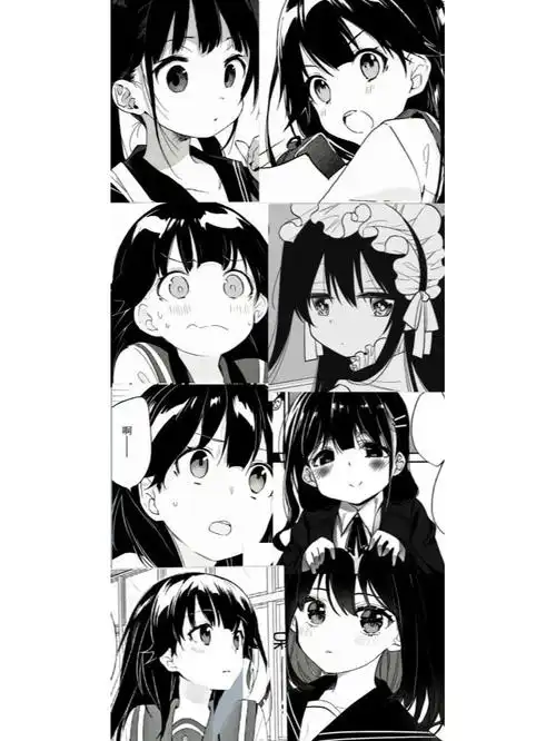 黑白动漫拼接壁纸