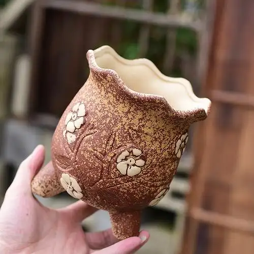 多肉植物花盆陶瓷创意家用养肉肉的个性陶土盆大号清仓粗陶大口径wh36