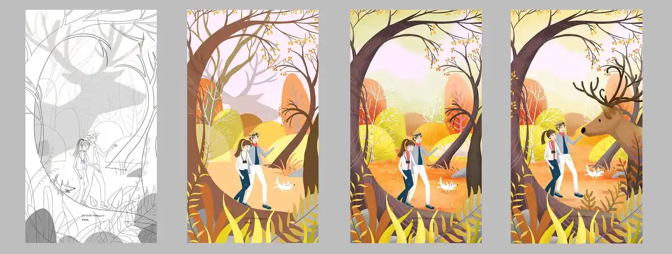 四季插图-春夏秋冬|插画|商业插画|思歌歌_ - 原创作品 - 站酷 (zcool