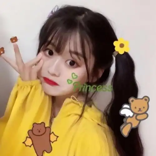 qq头像女生萌带贴纸 超清可爱超萌的贴纸女头像图片_女生头像_美头网