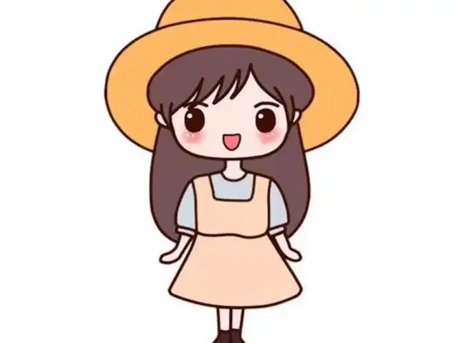 画得好可爱的小女孩