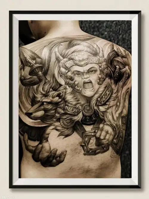 锦马超_纹身图案手稿图片_张豪的纹身作品集