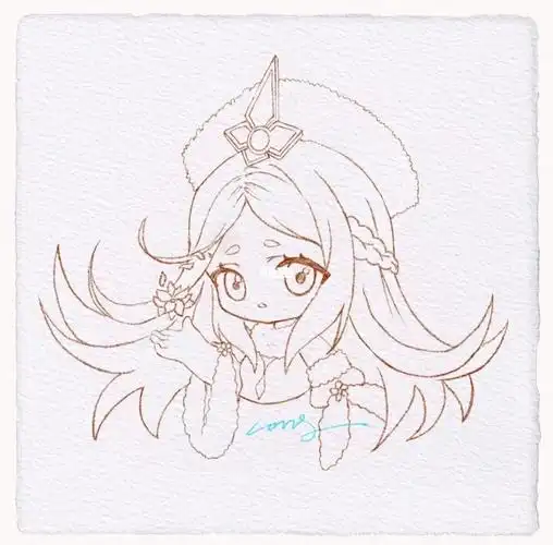 终于有点空闲摸了一只q版王昭君还没有上色最喜欢玩的法师#王者荣耀王