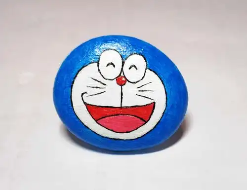 石头画教程3哆啦a梦