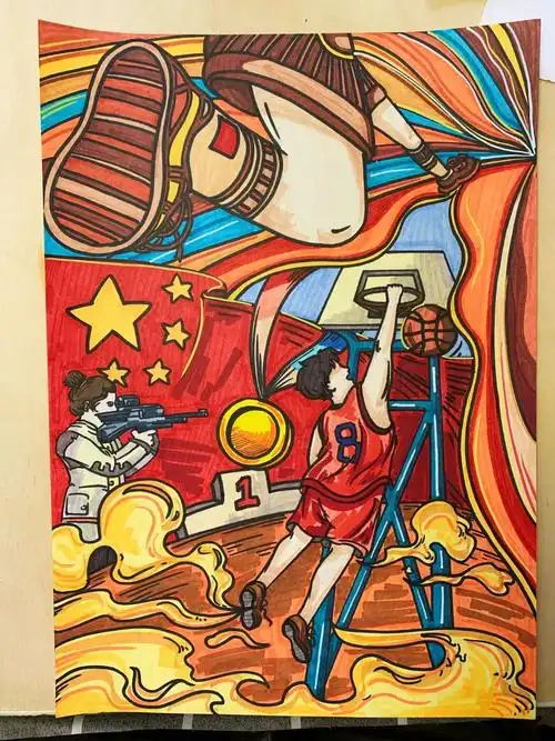 小朋友回顾奥运精彩瞬间这样好看的手绘再来一打