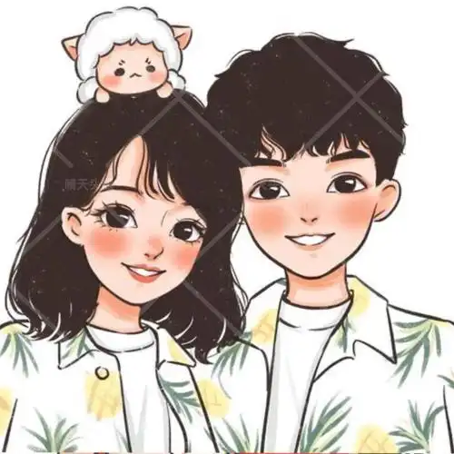 手绘q版头像设计卡通真人照片漫画定制情侣可爱图片男女生小头像 可可