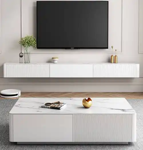 悬空电视柜怎么做才结实?尺寸多少才好看?