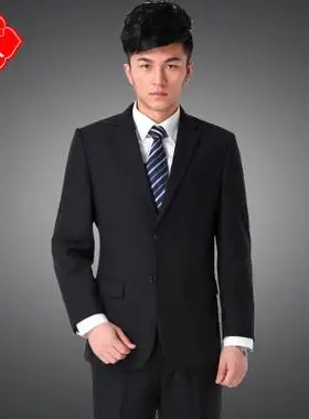 男士西服套装面试工作服正装秋冬装 酒店经理白领职业装西装套裤