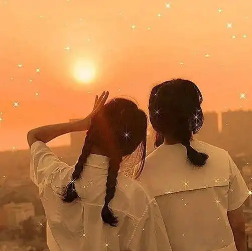 吗人在难过的时候会爱上日落精致女头闺蜜头像闺蜜头像错过了落日余晖