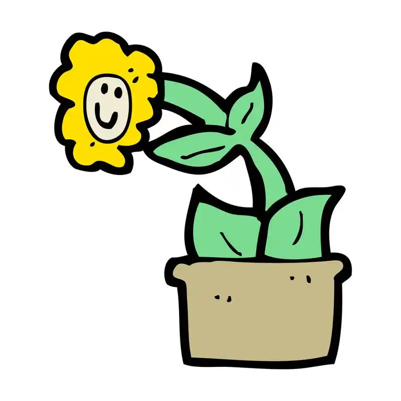 卡通花卉盆栽,卡通花卉盆栽