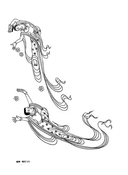 线描白描敦煌壁画系列1(超多图)