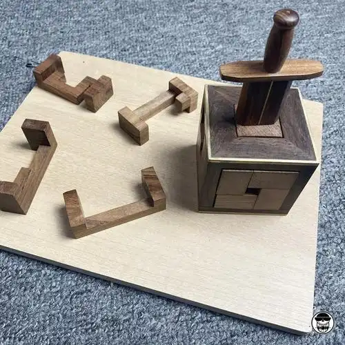 春节礼物圣剑puzzle圣剑puzzle木质十级难度高智商烧脑解密鲁班锁玩具