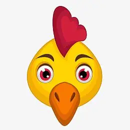 矢量手绘卡通小鸡头