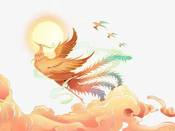 国潮中国风凤凰免抠素材免费下载_觅元素51yuansu.com