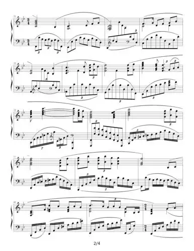 黄河颂 钢琴独奏完整版 降b调