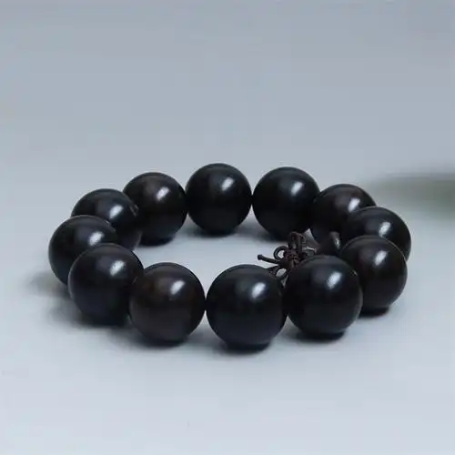 黑檀木佛珠手链红木手串男士女款民族风饰品包邮辟邪转运黑檀手串